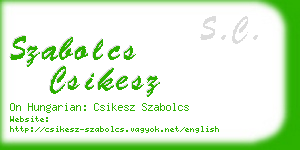 szabolcs csikesz business card